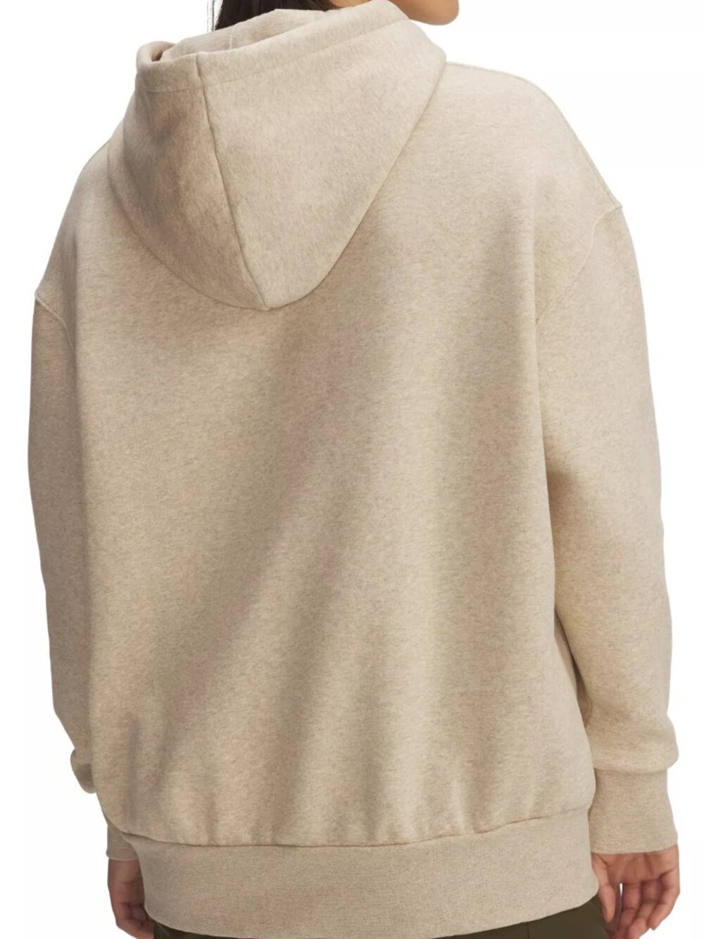 Under Armour Women's Icon Fleece Oversized Hoodie - Color: City Khaki Light - Picture 2 of 3